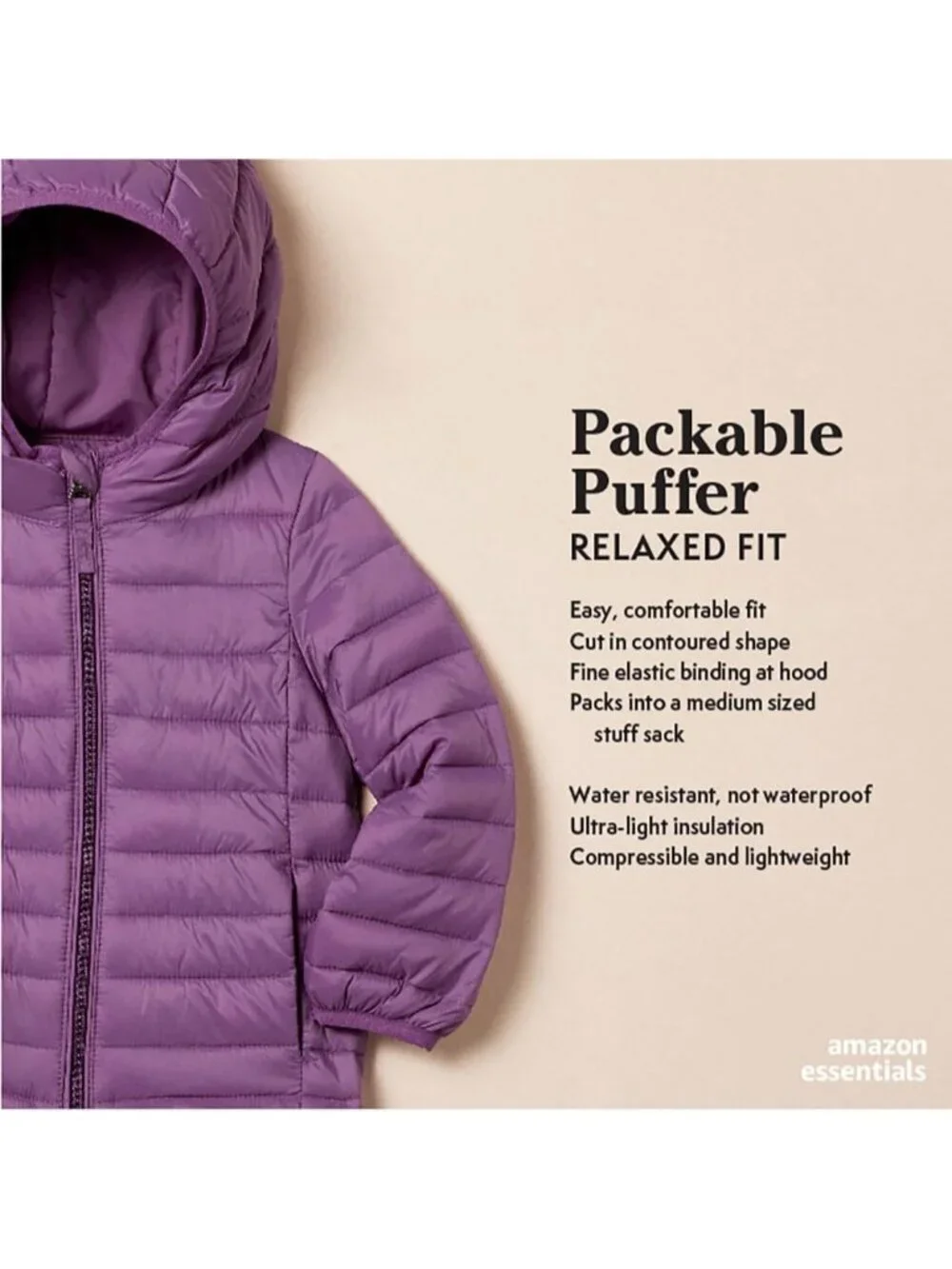 Kids Girls Pink Ombre Nylon Lightweight Packable Hooded Stylish Puffer Jacket